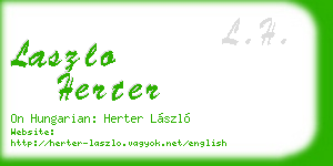 laszlo herter business card